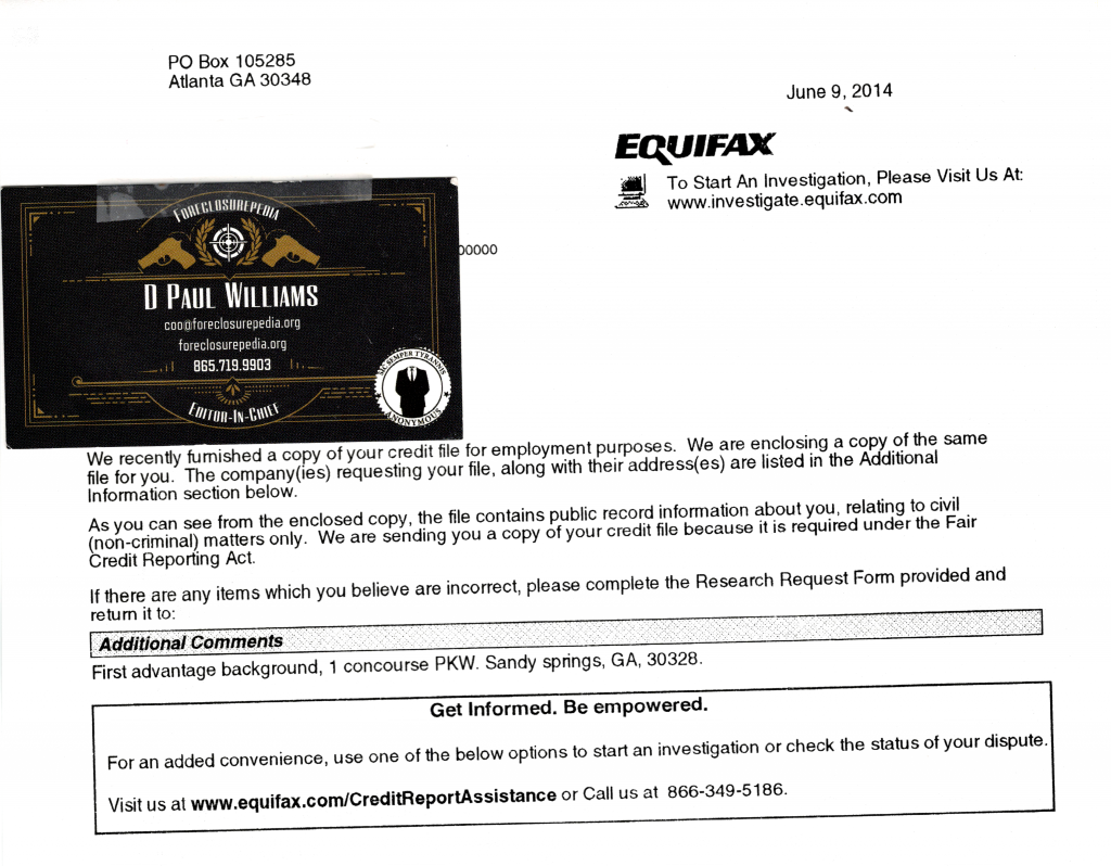 The Reply A Contractor Gets From A First Advantage Background and Credit Check