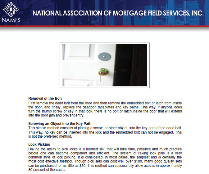 NAMFS Training Provided By McCall Field Services Website