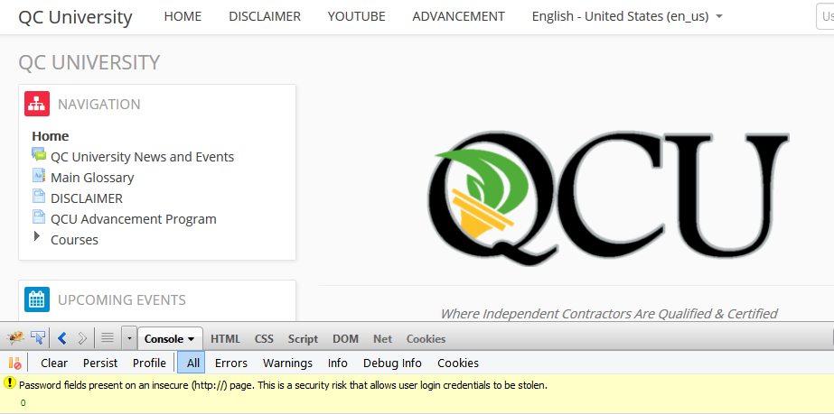QC University: A Hacker's Paradise. Contractors will pay the price. Gotta wonder what the Investors think and are their websites safe?!