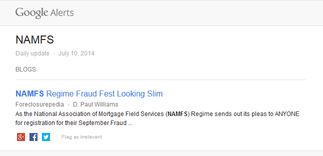 This Is What NAMFS Tracks As Now --- Foreclosurepedia