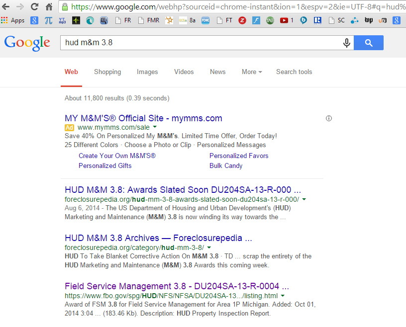 Foreclosurepedia Controls Top Two Spots On Google Page One!
