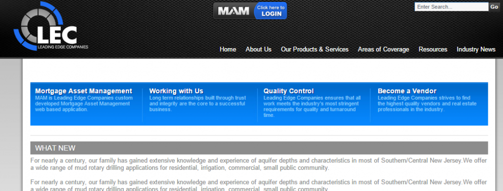 LEC quick to point out their experience on their website!
