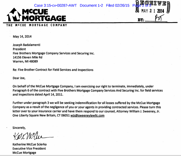 Correspondence obtained exclusively by Foreclosurepedia