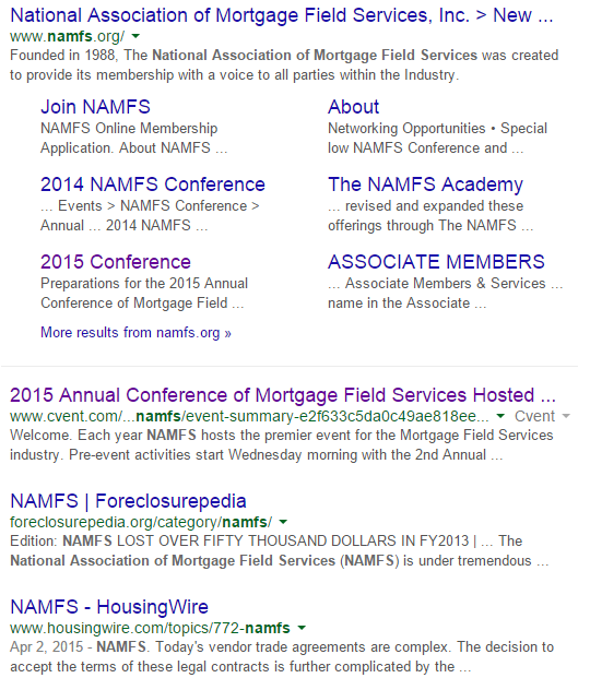 HousingWire does not have the pull with Google to eclipse Foreclosurepedia