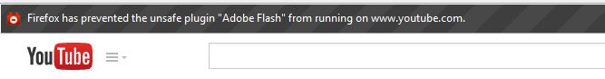 Adobe Flash Blanket Warning On Firefox