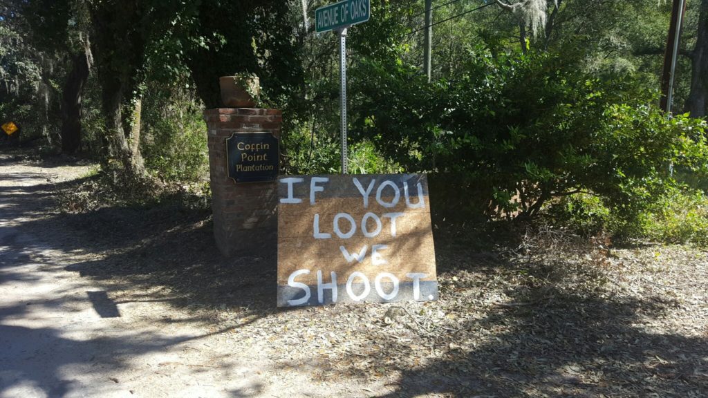 If you loot we shoot